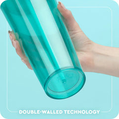Flora Rosa Plastic Tumbler 24oz